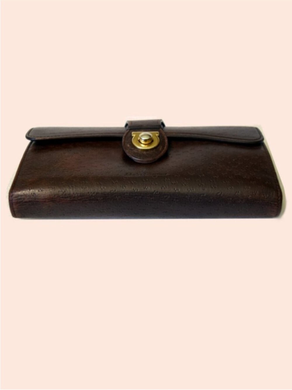 Salvatore Ferragamo Vintage Gancini Brown Leather Long
Bifold Wallet - Picture 10 of 12